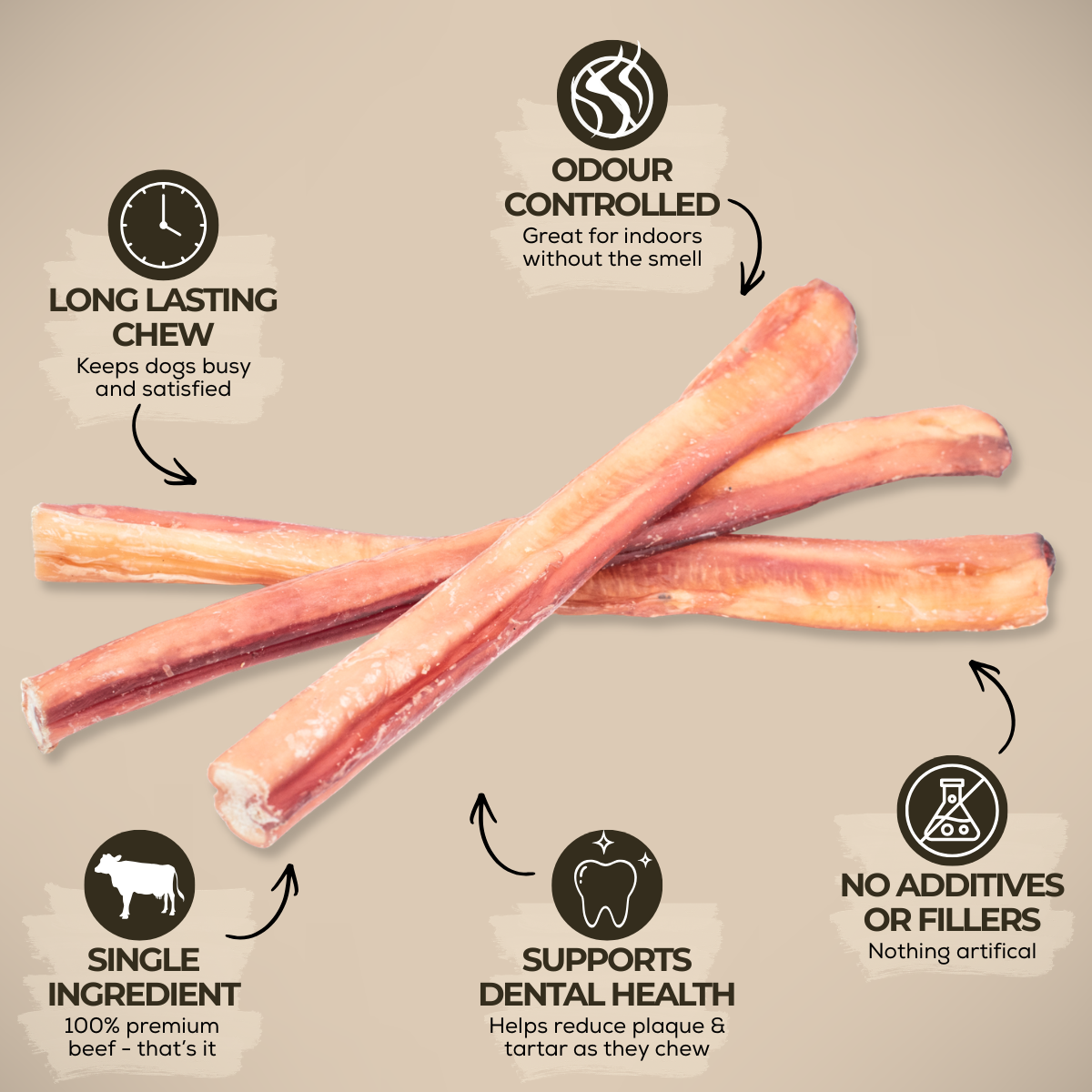 Bully stick jumbo de 30 cm (12 po)