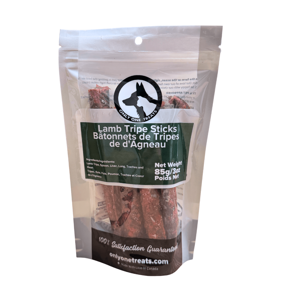Bâtonnets de tripes d'agneau pour chiens – 85 g - PawNord