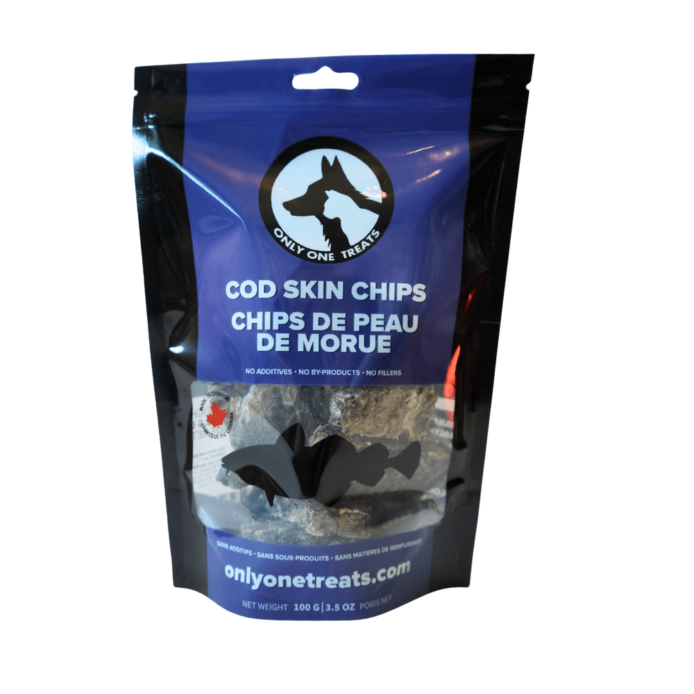 Chips de peau de morue croustillantes pour chiens et chats – 100 g - PawNord