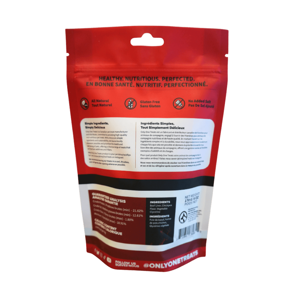 Friandises d’entraînement tendres au foie de bœuf canadien – 170 g - PawNord