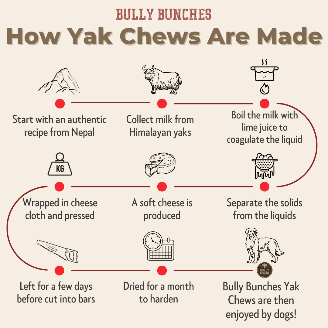 Fromage de yak de l’Himalaya à mâcher – Moyen | Bully Bunches - PawNord