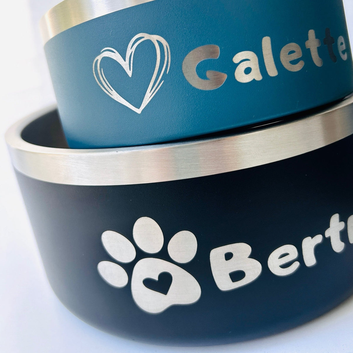 Gamelle personnalisée pour chien et chat sarcelle - PawNord