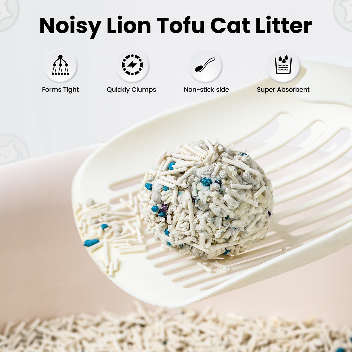 Litière pour chats Noisy Lion au tofu et thé vert - PawNord