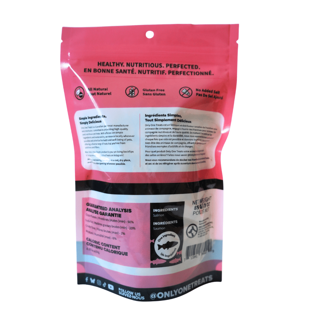 Saumon lyophilisé naturel pour chiens et chats – 85 g - PawNord